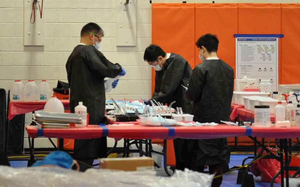 Medical volunteers prepare for the 2026 RAM free healthcare clinic hosted by Southern ADK Health Initiative